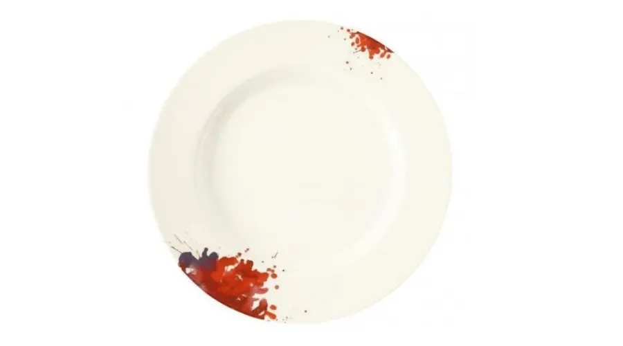 obrazek 1 Kremowy okrągły 21-centymetrowy porcelanowy talerz z Niemiec – Tettau