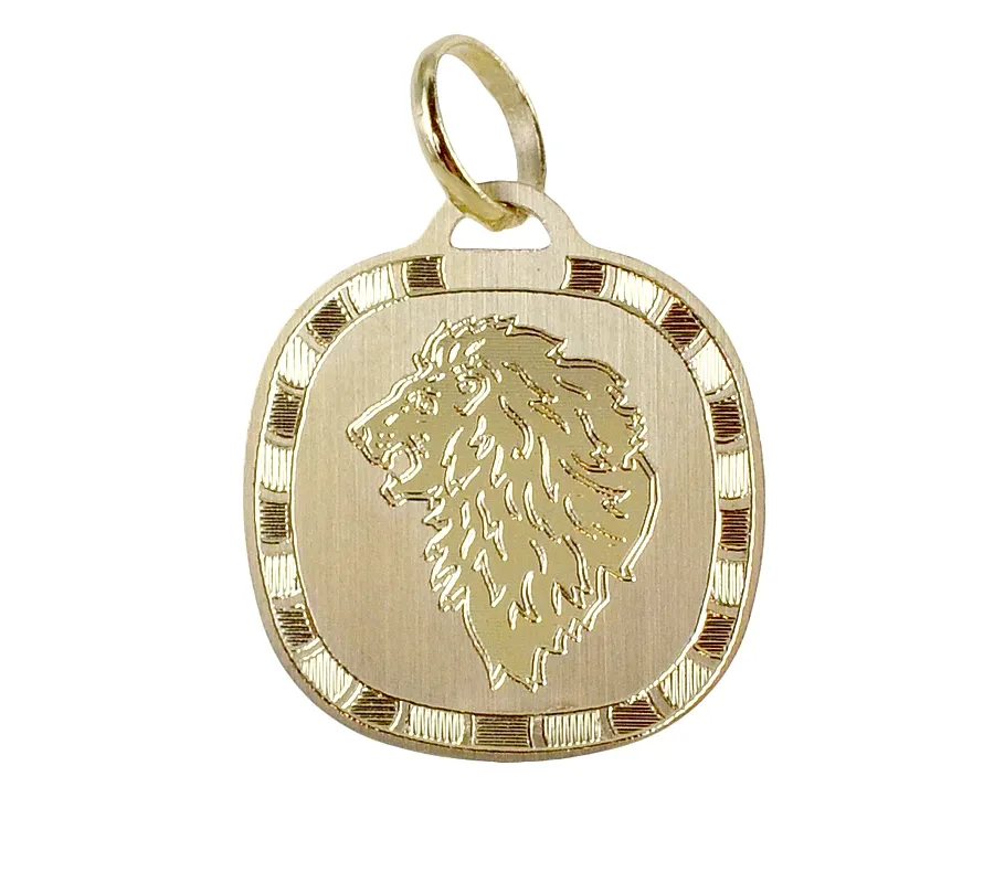 obrazek 1 Złota zawieszka ze znakiem zodiaku Lwa