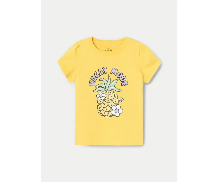 obrazek 1 NAME IT T-Shirt Vibeke 13228146 Żółty Regular Fit
