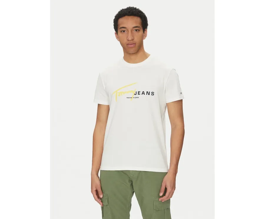 obrazek 1 Tommy Jeans T-Shirt Signature Dna DM0DM20817 Biały Regular Fit