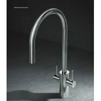 Zdjęcie Stylowe wyposażenie do kuchni - jednootworowa bateria Dual Flow z osobną siecią zasilającą i filtrowaną wodą