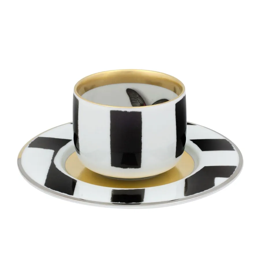 obrazek 1 Filiżanka do kawy ze spodkiem z porcelany z wyjątkowej kolekcji Sol y Sombra - Vista Alegre