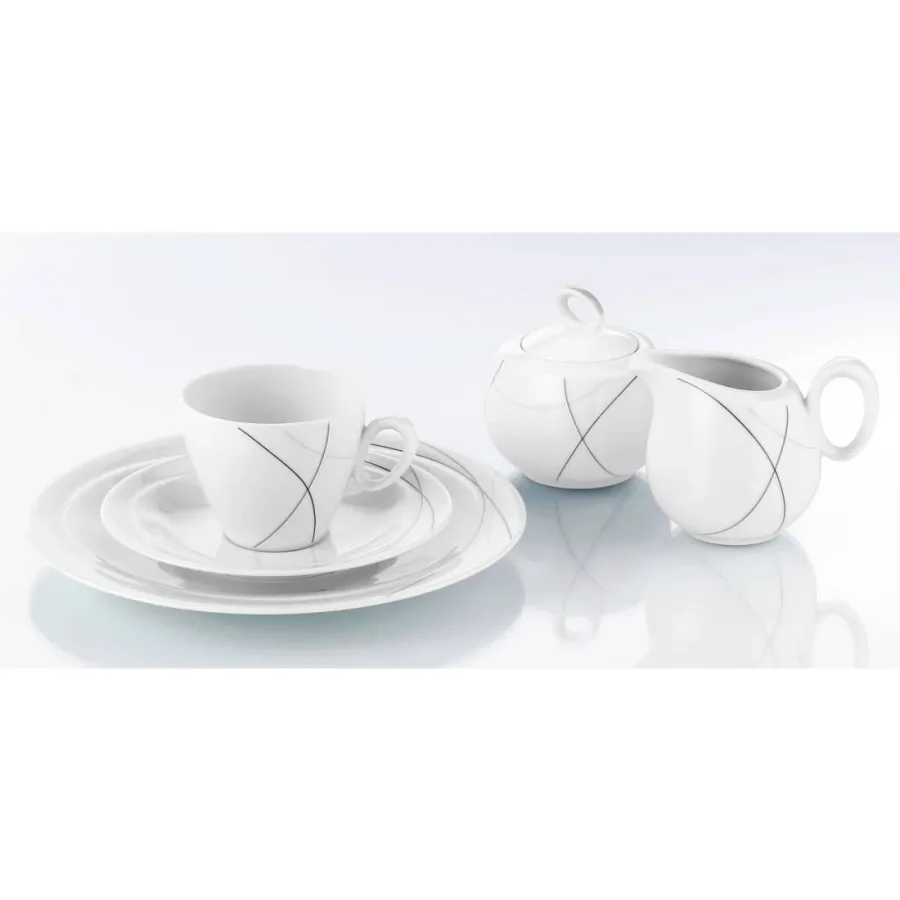 obrazek 6 Piękna porcelanowa filiżanka do kawy z delikatnym zdobieniem - Seltmann Weiden