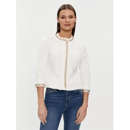 Zdjęcie Liu Jo Kurtka jeansowa UXX039 D4128 Biały Regular Fit