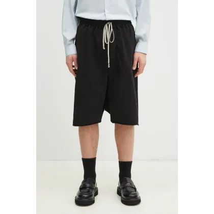 Zdjęcie Rick Owens szorty bawełniane Drawstring Pods męskie kolor czarny DU01E3380.RIGP