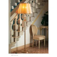 Zdjęcie Lampa podłogowa z kulą ze szkła Murano z kloszem z jedwabiu i szyfonu – Il Paralume Marina