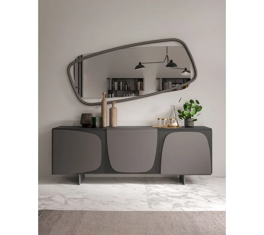obrazek 10 Designerskie lustro do jadalni lub salonu z drewnianą ramą