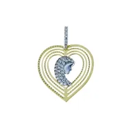 Zdjęcie Włoski medalik w kształcie serca z madonna 25x23