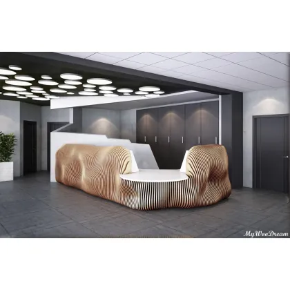 Zdjęcie Ekskluzywna lada recepcyjna ze sklejki