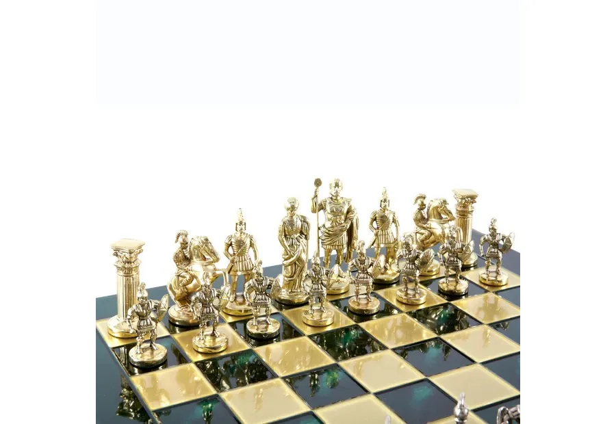 obrazek 4 Szachy grecko-rzymskie z figurami szachowymi z zieloną szachownicą 44 x 44 cm