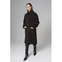 Picture Medium-length, double-sided coat made of natural fur