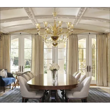 Zdjęcie Uroczy włoski szklany żyrandol - wykonany ręcznie ze szkła murano