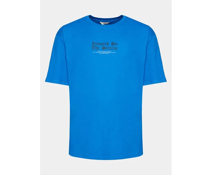 obrazek 1 Redefined Rebel T-Shirt Rafael 221165GOTS Niebieski Regular Fit