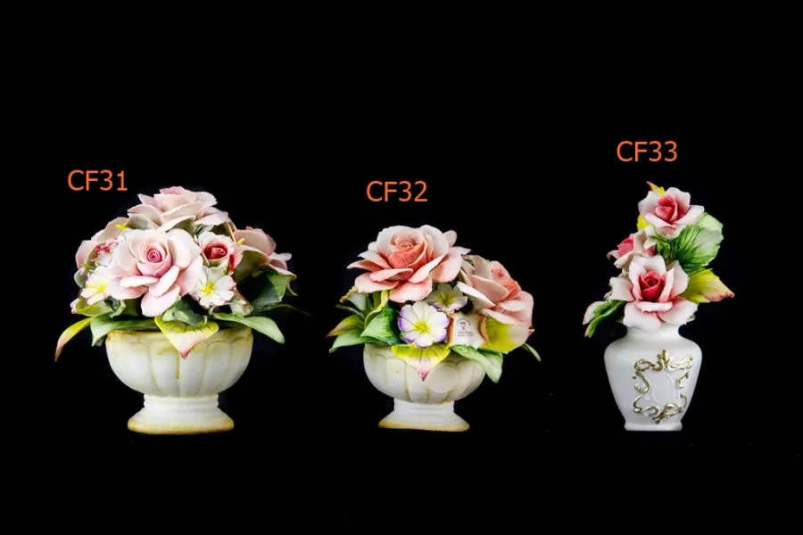 obrazek 1 Gustowny porcelanowy kosz z różami do salonu