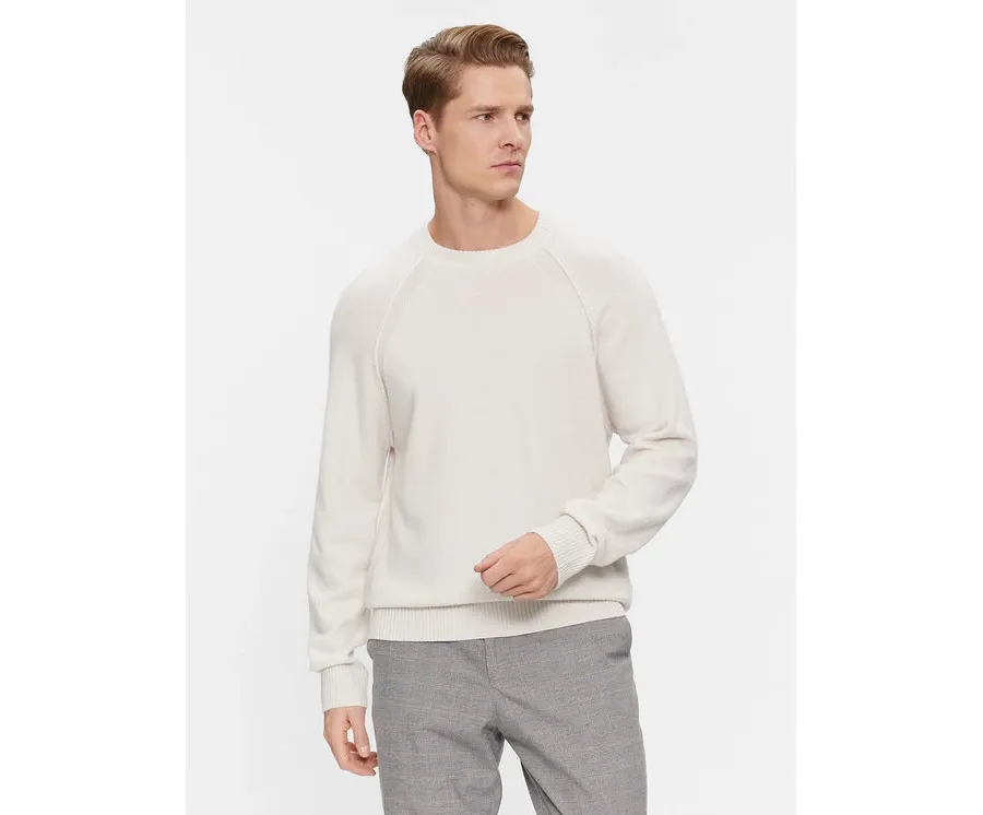 obrazek 1 Calvin Klein Sweter K10K111954 Écru Regular Fit