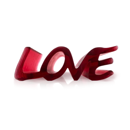 Zdjęcie Piękny czerwony walentynkowy napis Miłość