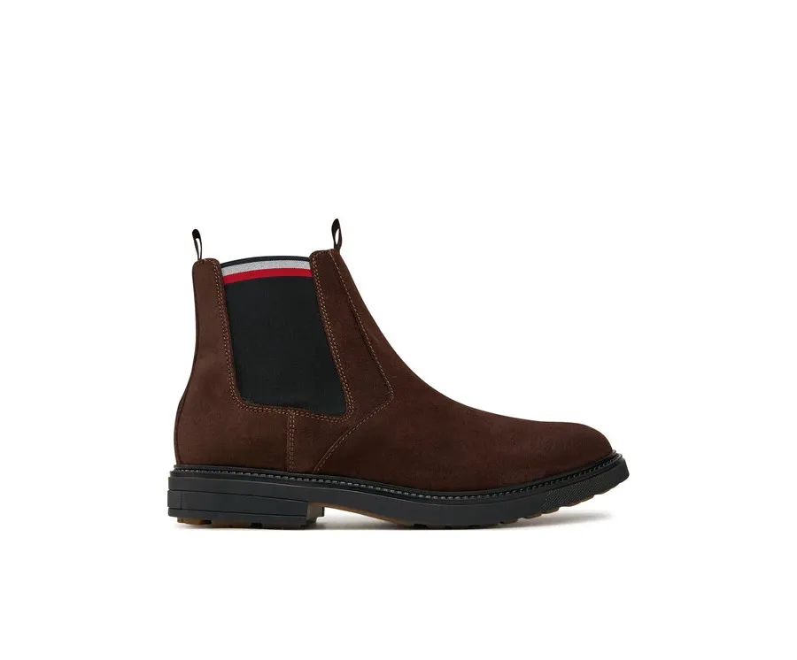 obrazek 1 Tommy Hilfiger Sztyblety Outdoor Suede Chelsea FM0FM05191 Brązowy