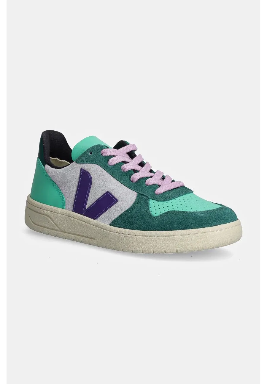 obrazek 1 Veja sneakersy skórzane V-10 kolor zielony VX0303670A