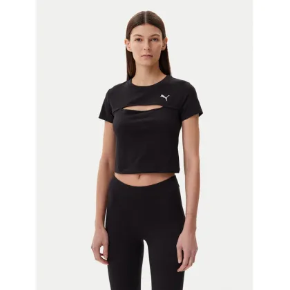 Zdjęcie Puma T-Shirt Ess Cut-Out 631164 Czarny Slim Fit
