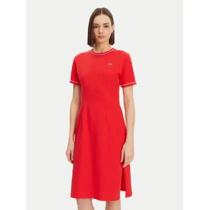 Zdjęcie Lacoste Sukienka codzienna EF9988 Czerwony Slim Fit