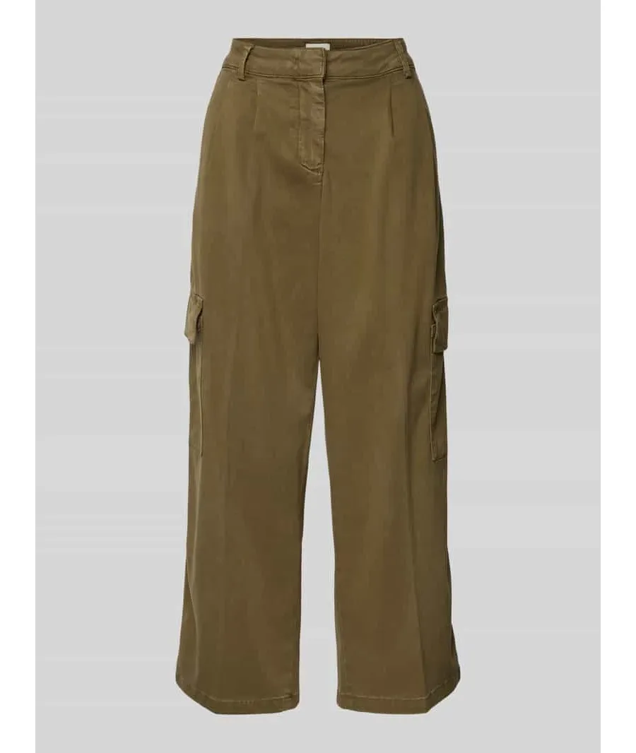 obrazek 1 Spodnie cargo z prostą nogawką i zakładkami w pasie