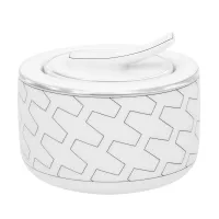 Picture Stylish Trasso porcelain sugar bowl with an original geometric pattern - Vista Alegre