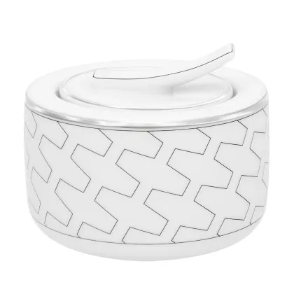 Zdjęcie Stylowa porcelanowa cukiernica Trasso z oryginalnym geometrycznym wzorem - Vista Alegre