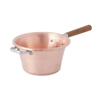 Zdjęcie Miedziany garnek Paiolo z drewnianym uchwytem ø 18 cm - Cu Artigiana