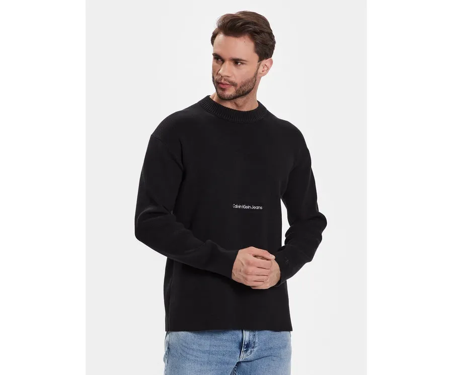 obrazek 1 Calvin Klein Jeans Sweter J30J322859 Czarny Regular Fit