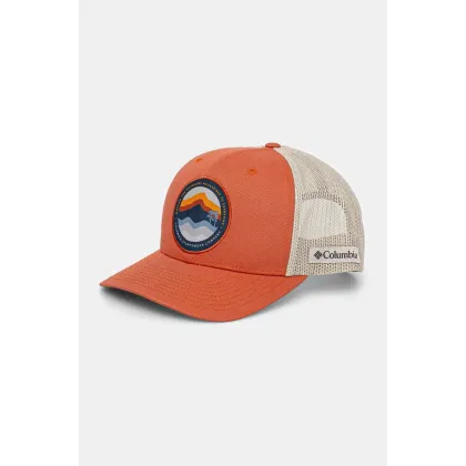 Zdjęcie Columbia czapka z daszkiem Mesh Snap Back kolor pomarańczowy z aplikacją 1652541