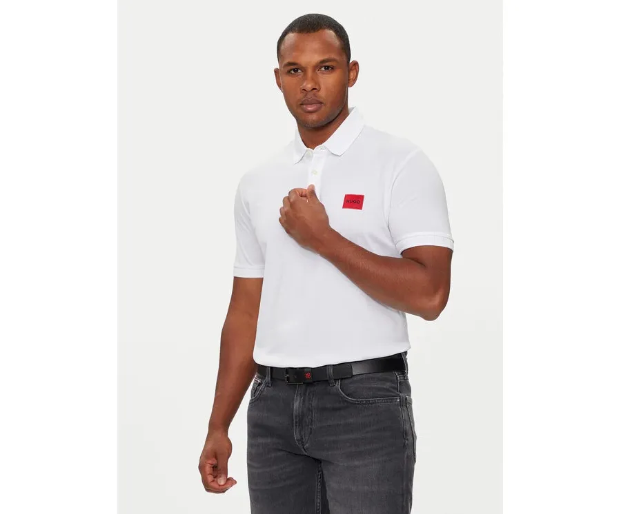 obrazek 1 Hugo Polo Dereso222 50466202 Biały Slim Fit HUGO