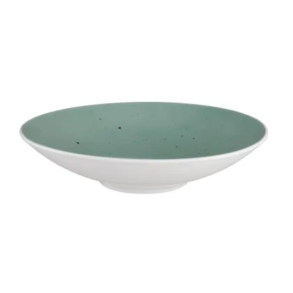 Zdjęcie Średnia okrągła porcelanowa miska 23 cm w pięknym kolorze turkusu - Seltmann Weiden