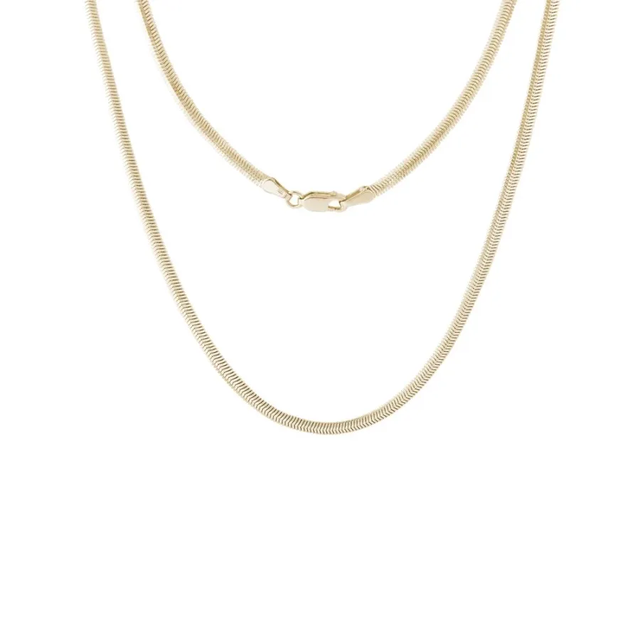 obrazek 1 Łańcuszek typu Snake z żółtego 14kt złota, długość 45 cm KLENOTA