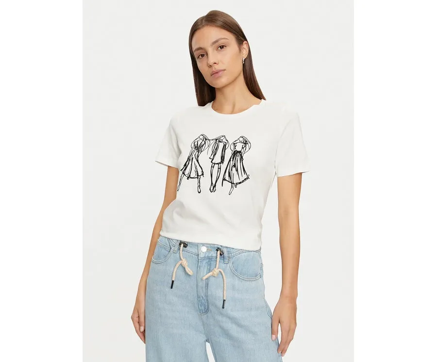 obrazek 1 Vero Moda T-Shirt Romy 10320297 Biały Regular Fit