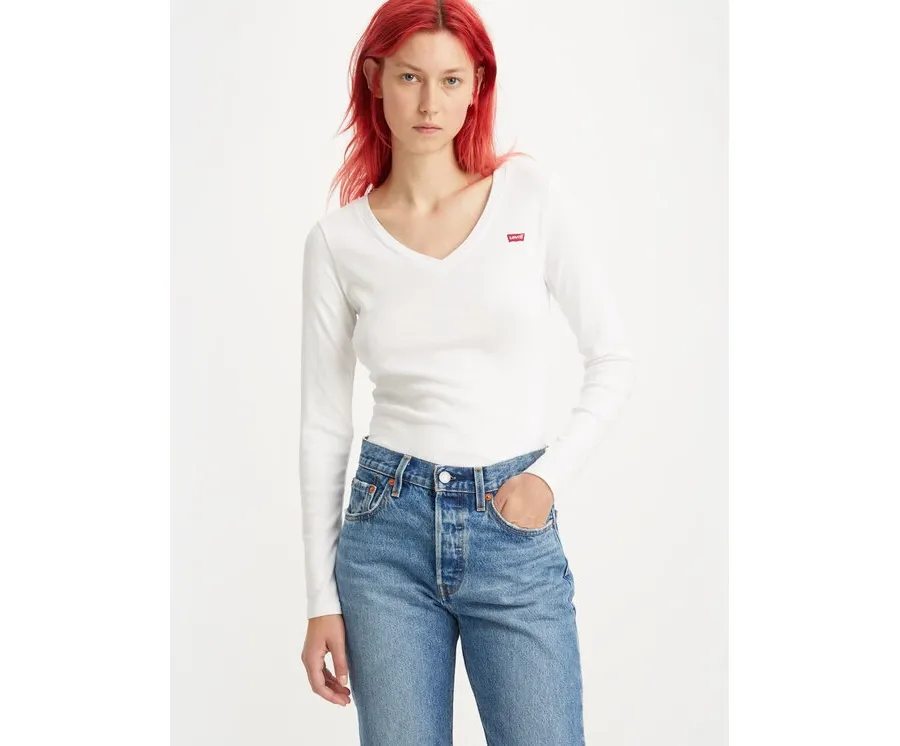 obrazek 1 Levi's® T-Shirt Baby Tee A48910001 Biały Slim Fit