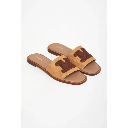 Zdjęcie Klapki damskie skórzane Gene MAX MARA BEACHWEAR Max Mara Beachwear