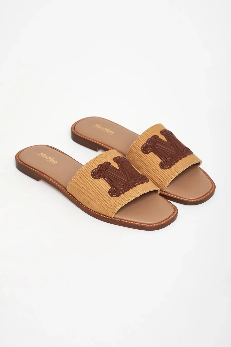 obrazek 1 Klapki damskie skórzane Gene MAX MARA BEACHWEAR Max Mara Beachwear