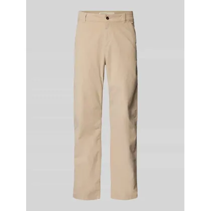 Zdjęcie Spodnie materiałowe o luźnym kroju z czystej bawełny z wąską nogawką