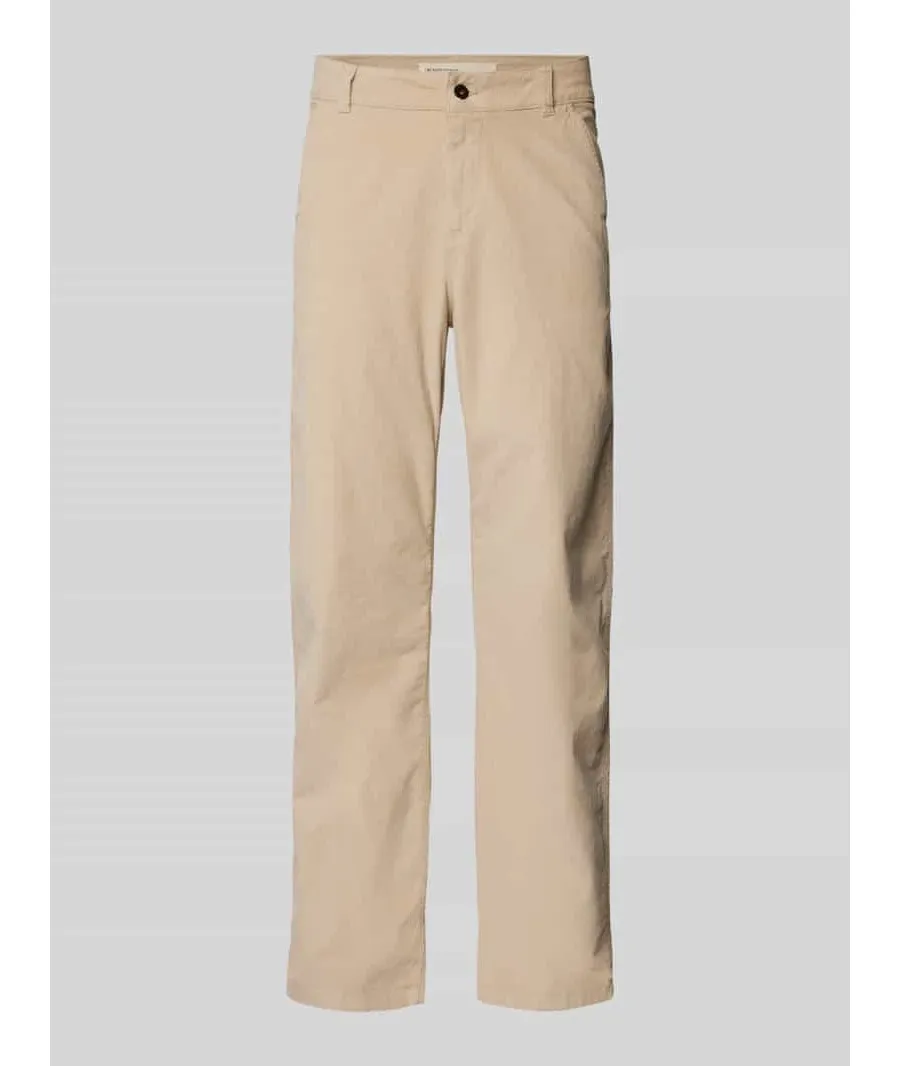 obrazek 1 Spodnie materiałowe o luźnym kroju z czystej bawełny z wąską nogawką