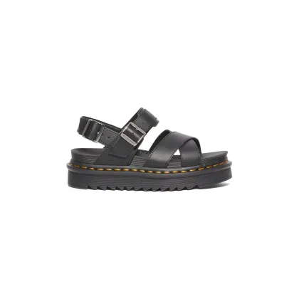 Zdjęcie Dr. Martens sandały skórzane Voss II damskie kolor czarny na platformie DM31558001