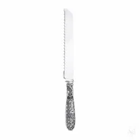 Zdjęcie Srebrny nóż do chleba z ząbkowanym ostrzem - Zaramella Argenti