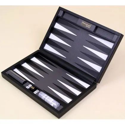 Zdjęcie Unikatowy komplet do Backgammon w czarnym kolorze
