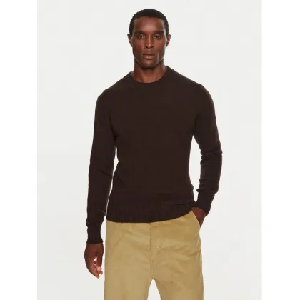 Zdjęcie AMI PARIS Sweter HKS057005 Brązowy Regular Fit