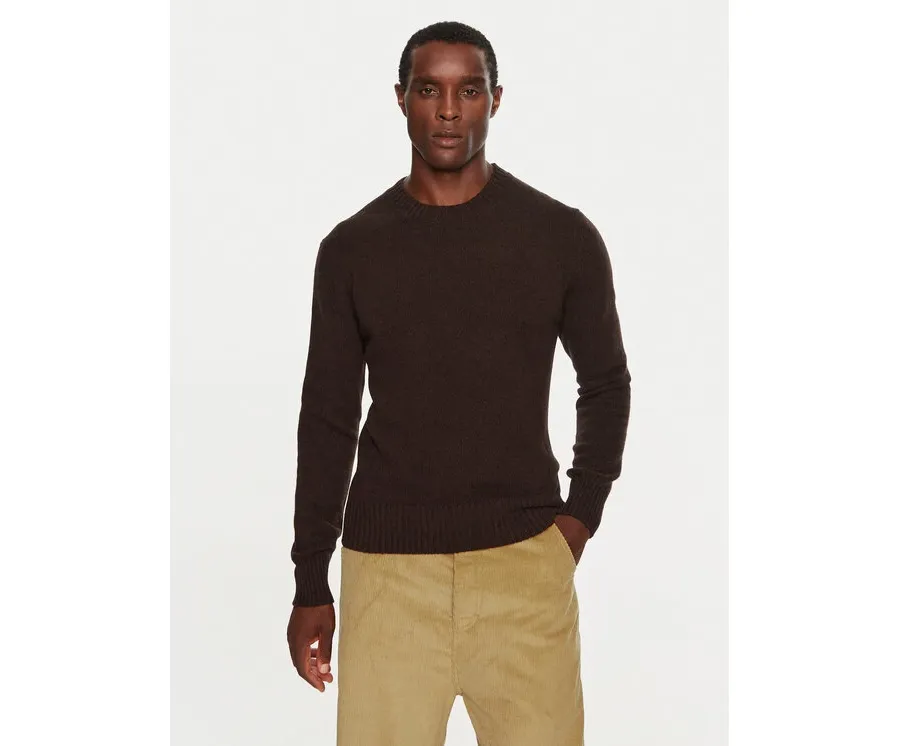 obrazek 1 AMI PARIS Sweter HKS057005 Brązowy Regular Fit