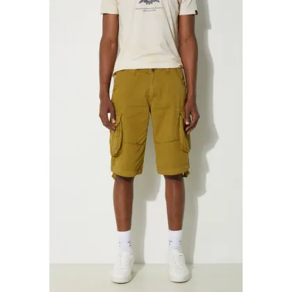 Zdjęcie Alpha Industries szorty bawełniane Alpha Industries Jet Short 191200 440 kolor brązowy 191200.440-BRAZOWY