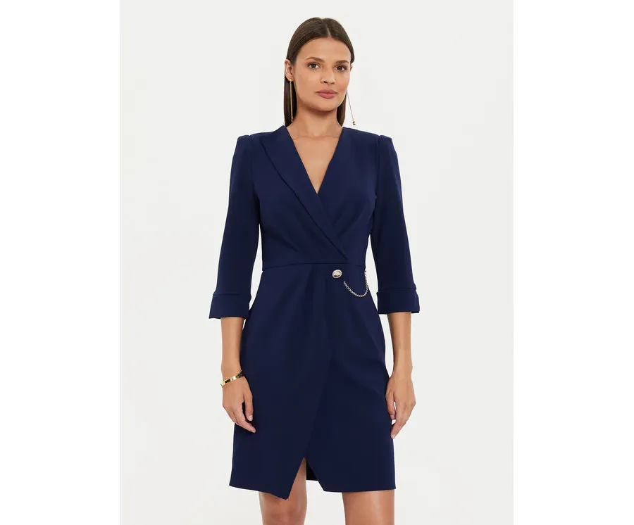 obrazek 1 Rinascimento Sukienka koktajlowa CFC0019592002 Granatowy Regular Fit