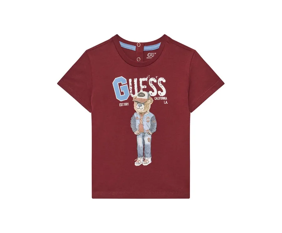 obrazek 1 Guess T-Shirt N5YI22 K8HM4 Bordowy Regular Fit
