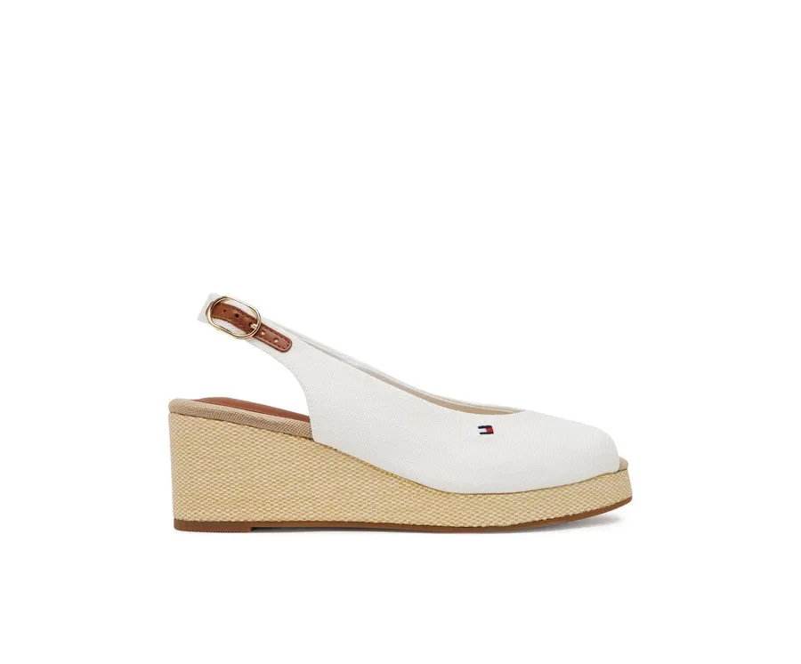 obrazek 1 Tommy Hilfiger Espadryle Flag Mid Wedge Espad Slingback FW0FW08595 Biały