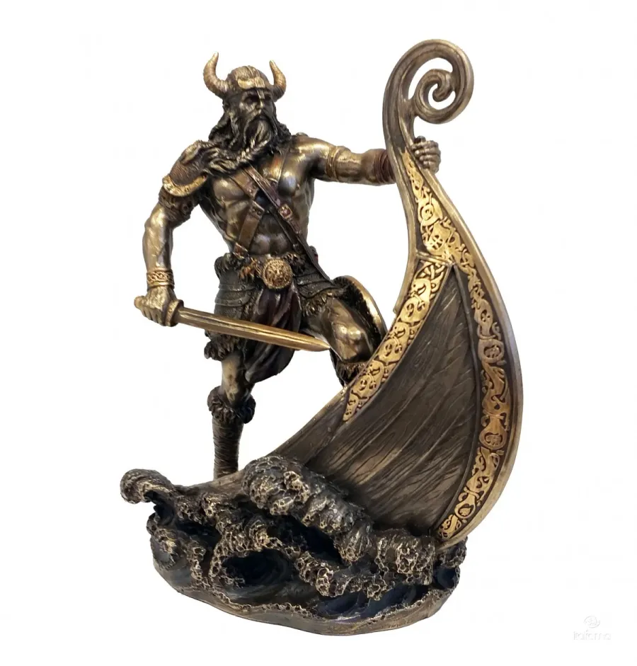 obrazek 1 Statuetka wikinga w okręcie - oryginalna dekoracja