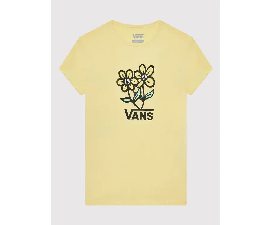 obrazek 1 Vans T-Shirt Ground Level VN0A7RSG Żółty Regular Fit
